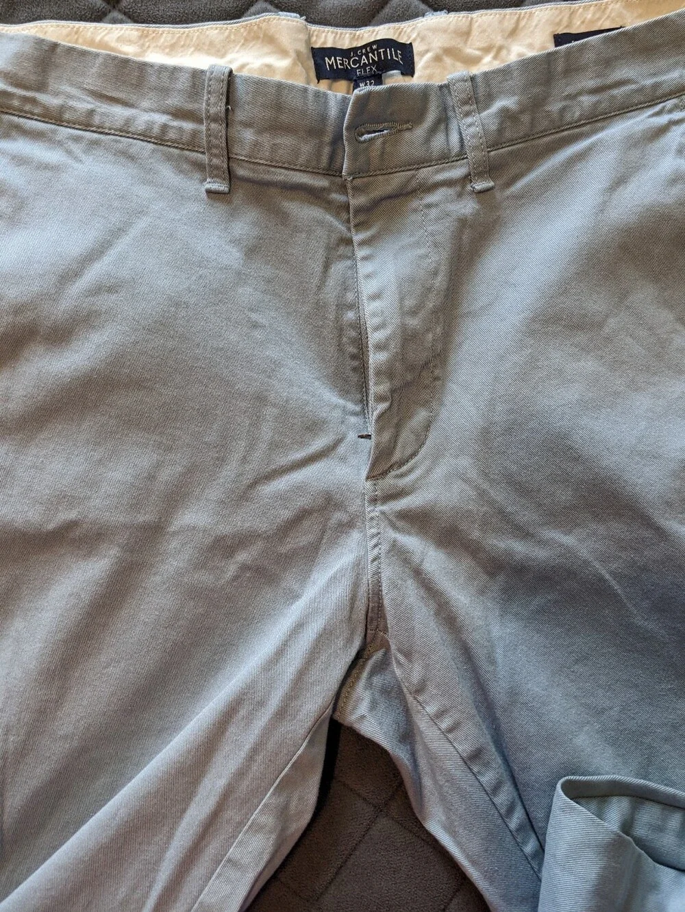 J. Crew Mercantile Flex Men's Cotton Light Blue Straight Leg Size W32 L32 Chinos
